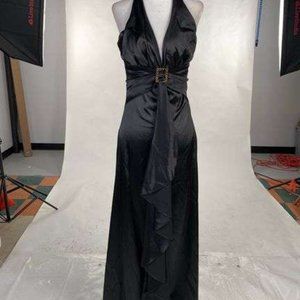 Black Halter Style Evening Gown Size S